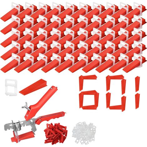 601 Pièces Croisillon Carrelage Autonivelant Kit Carrelage Calle de Nivellement pour Carrelage Nivellement Carrelage Croisillon Autonivelant 2.0mm Pour Carrelage Carrelage Sol Carreaux de mur
