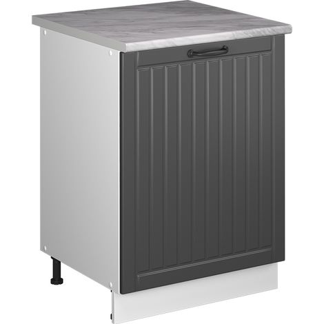 Mobile lavello cucina Fame-Line, Grigio scuro/Bianco, 60 cm, Vicco (1/5)