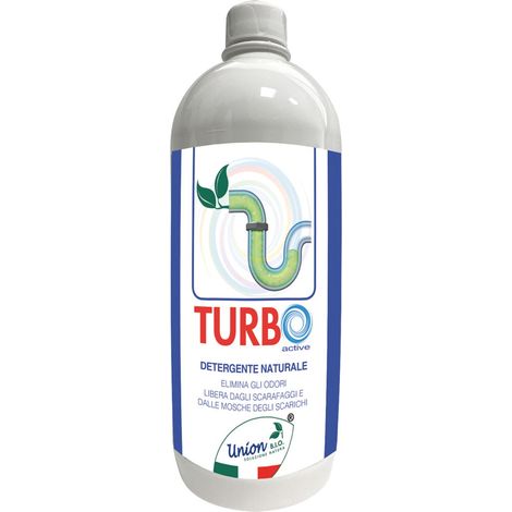 TURBO ACTIVE detergente naturale per tubature e scarichi fognari 1000 ml (1/2)