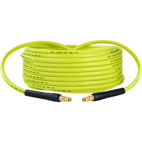 Tuyau de rechange pour nettoyeur haute pression Karcher K2 K3 K4 K5 K6 K7 - Kit de nettoyage de vidange - Raccord rapide - 180 bar - Jaune