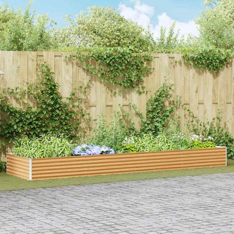 vidaXL Jardinière surélevée 390 x 100 x 36 cm Acier galvanisé