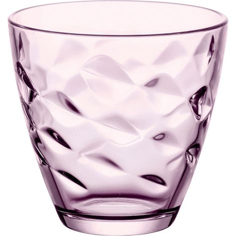 Lot de 6 Verres à Eau en Verre de Couleur Rose 26 cl (1/4)