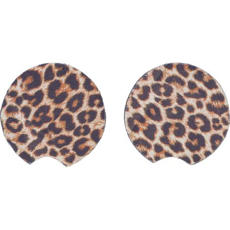 2 Tapis de tasse antidérapant et imperméable en néoprène, support de gobelet imprimé pour voiture, protection de tasse 2 pièces (1/5)