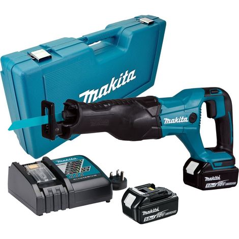 Makita DJR186RTE 18v LXT Reciprocating Recip Sabre Saw - 2 x 5.0ah Batteries (1/2)