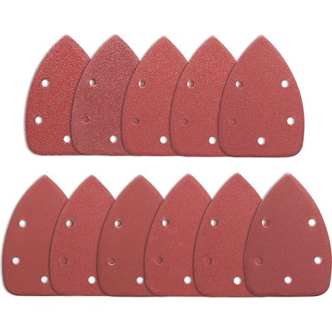 50 morceaux de tampons de ponçage en mousse delta, grain 100, idéaux pour le ponçage, le polissage et l'élimination de la rouille (140 mm × 90 mm) (1/3)