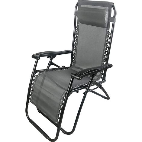 Chaise longue Siesta pliante multipositions Gris (1/3)