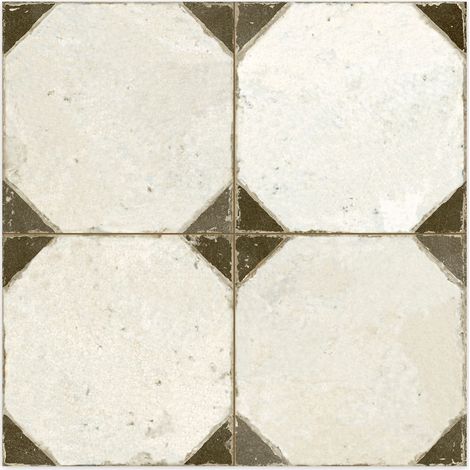 Carrelage Vintage Noir Cabochon 45x45x0,95 cm Calvero - Sol et mur intérieur (vendu par carton de 1 m²) - RO'MA CARRELAGE