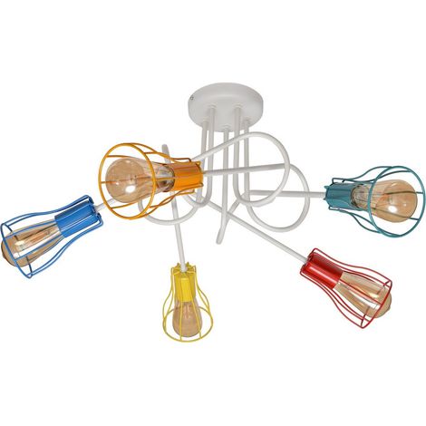 Helam OXFORD Plafonnier Semi-Encastré Multi Bras Multicolore 64cm