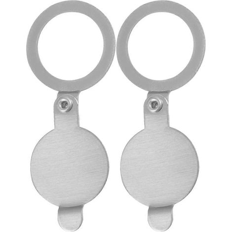 Stück Türspion-Abdeckungen für Innentüren, Türspion-Abdeckungen aus Kupfer, Katzenaugen-Abdeckung-5.5X2cm-Silver (1/2)