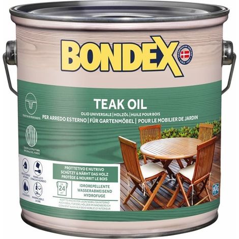 BONDEX TEAK OIL olio universale incolore per arredo esterno 750 ml (1/4)