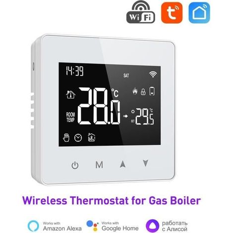 WiFi – thermostat chaudiere gaz intelligente WiFi Thermostat sans fil régulateur de température à faible puissance Alice Google (1/4)