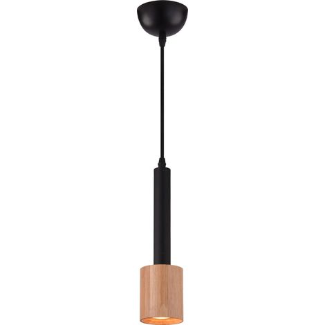 Suspension Candellux Tantal noir bois GU10 réglable (1/2)