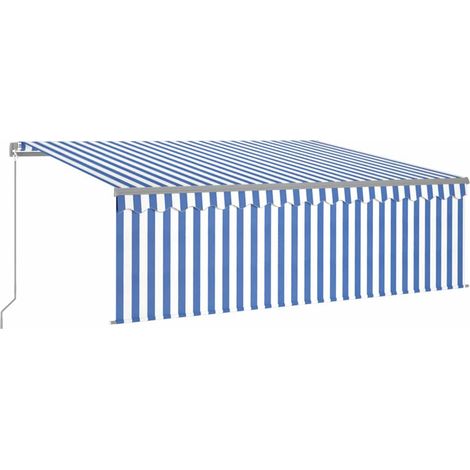 Maison Exclusive - Markise Manuell Einziehbar mit Rollo LED 4x3m (1/5)