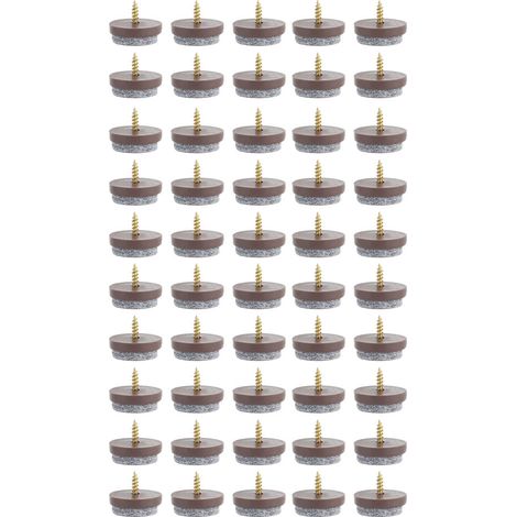 50 pièces patins feutre pour meubles, clous pour table canapé chaise, protection antidérapante sol (22 mm)