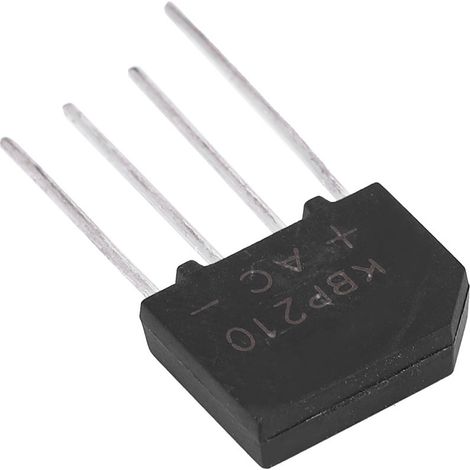 Pont redresseur plat KBP210 2A 1000V pour circuits électroniques (10 pièces) (1/5)
