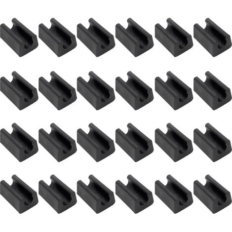 32pcs Patin Pied Chaise,Chaise Jambe Caps Silicone Tube Pince,Protection Plancher Meuble Forme U en Plastique Chaise Casquettes(12mm) (1/5)