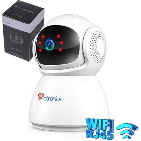 Ctronics 5MP Caméra Surveillance Intérieur WiFi 2.4/5Ghz 360° PTZ Détection Humaine Mouvement Suivi Auto Vision Nocturne 20M (1/5)