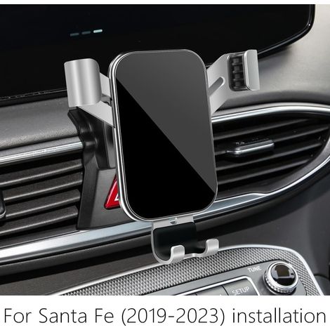 Support téléphone voiture Hyundai Santa Fe 2019-2023, support tableau bord réglable (1/4)