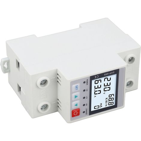 Dispositif de protection contre les surtensions et les sous-tensions, multifonction, à réenclenchement automatique, anti-interférences, 230 V, 63 A (1/5)