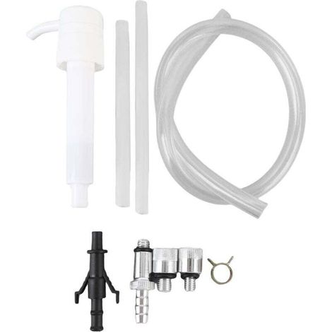 Bomba de aceite de engranajes de unidad inferior para botellas estándar de 8 mm, 10 mm y 3/8 de pulgada (1 litro). Adaptadores para motores fueraborda marinos - Unidades Crezuo-Crezuo