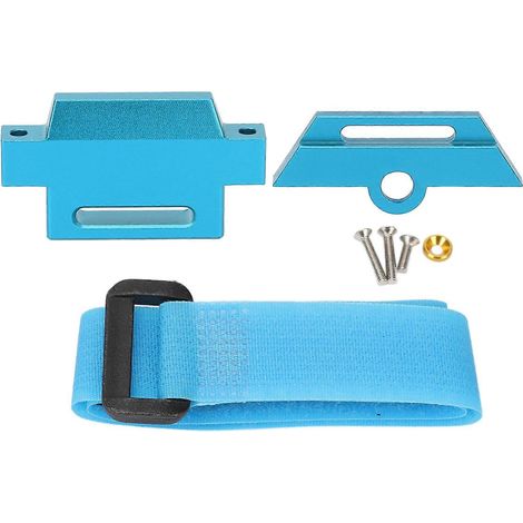 Support de batterie en alliage d'aluminium pour voitures télécommandées à châssis 1/10 2WD 5822 5822A, avec sangles. (1/5)