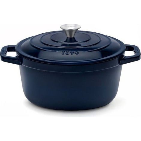 LA FONDERIE 1890 ALMA25 Cocotte de hierro fundido esmaltado 25 cm azul 4,7 l (1/5)
