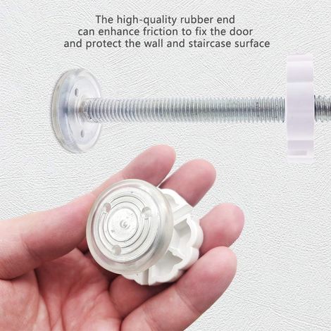 4 Pcs BarrièRe SéCurité Enfant M10 Tige FiletéE, Pour BarrièRe BéBé Ou Animal De Compagnie Stair Gate Tendeur Vis Stair Gate Escalier Extension Lead Screw Rods Kit De Vis（Blanc）