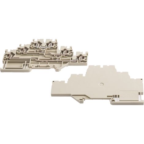 Bloc de jonction à étages RS PRO, 2.5mm², Fixation à ressort, Gris ( Prix pour Paquet de 10 )