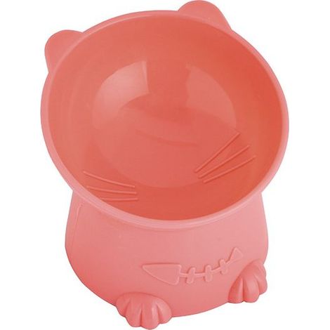 Gamelle pour animaux de compagnie avec base surélevée anti-basculement et inclinable pour protéger la colonne cervicale, gamelle pour chat et chien, eau et nourriture (1/4)