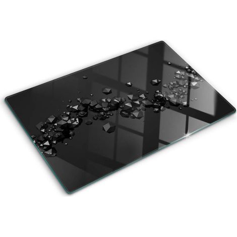 Planche à découper en verre trempé 80 x 52 cm – Ultra-résistante aux chocs et à la chaleur – Hygiénique et facile à nettoyer