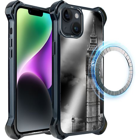 iPhone 14 Plus ibizu DropGuard Ultra Hülle mit MagSafe, Noir City, Big Ben (1/5)