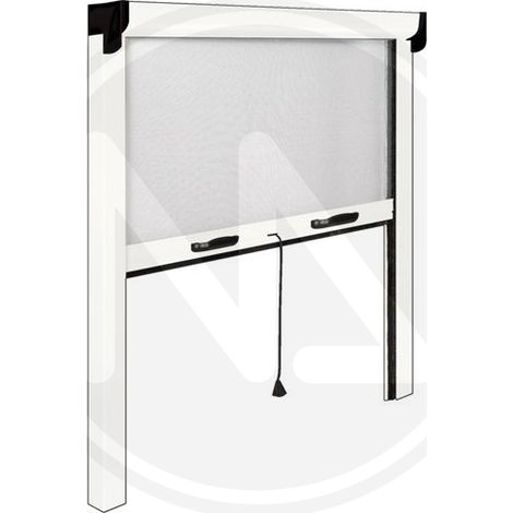 ZANZARIERA A RULLO IN KIT BIANCA 80X160H VERTICALE FINESTRE riducibile