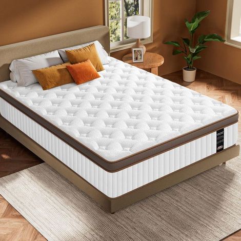Matelas - YIDATONG - 140x200 cm - Épaisseur 26 cm - Mousse mémoire & ressorts ensachés - Soutien souple (1/5)