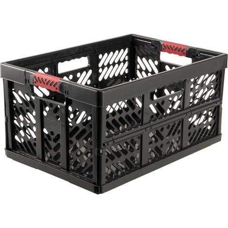 keeeper Robusta Cassetta Pieghevole con Morbide Impugnature Soft-Touch, 54 x 37 x 28 cm, 45 L, Ben, Grigio Grafite (1/5)