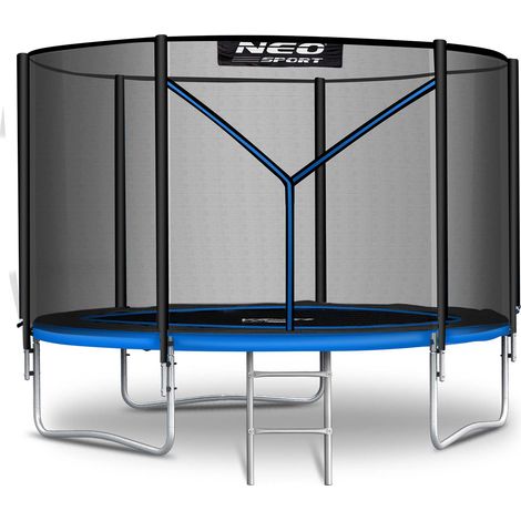 Trampoline de jardin de 312 cm (10 pi) avec filet et échelle Neo-Sport (1/5)