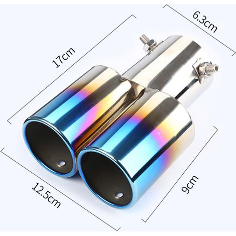Embouts D'Échappement Universels - En Acier Inoxydable - Pour Système Double Échappement - 1 Pièce