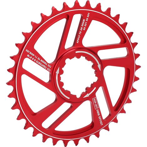 Lebycle 36-Zahn-Kettenblatt, 3 mm Offset, Direct Mount, Narrow/Wide, für SRAM GXP Kurbelgarnitur (rot). (1/5)