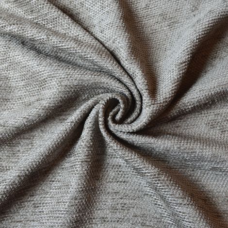 Tissu  - Effet chenille Gris Perle 142 cm