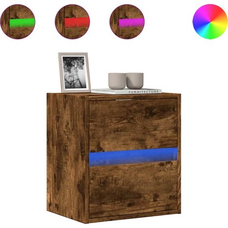 Maison Exclusive - TV-Wandschrank mit LED-Beleuchtung Räuchereich