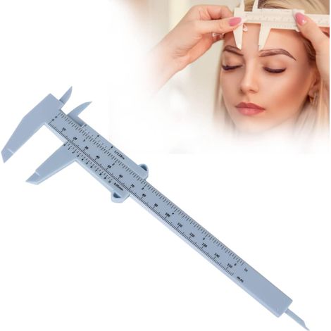 Pochoir/règle de traçage réutilisable pour la mesure des sourcils règle de positionnement permanent pour sourcils, 150 mm. (1/5)