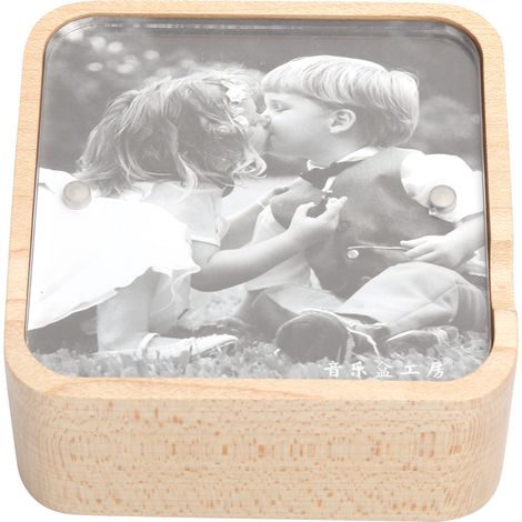 Boîte à musique à capteur de mouvement pour cadre photo en bois, décoration de maison et idée cadeau de fête (1/5)