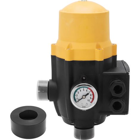 Water Pump Pressure Control Switch Waterproof Adjustable Electronic Controller Yellow 220V‑240V 1.1kw