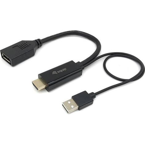 equip 119039 cable HDMI a DisplayPort negro 15 cm (1/4)