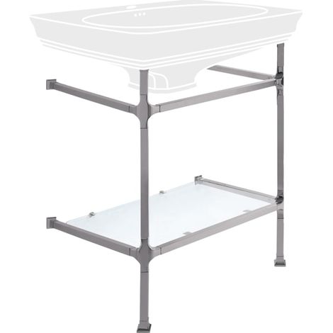 Kronenbach Zeta 2.0 Unterbaugestell mit Glasablage für Waschtisch 68 cm (1/2)