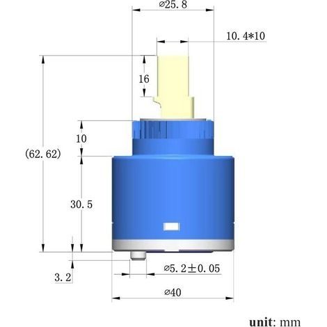 Sedal 40mm Keramik-Armaturenkartusche für Mischbatterien (1/4)