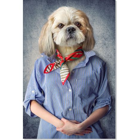 Affiche Portrait de chien habillé - 40x60cm - made in France (1/5)