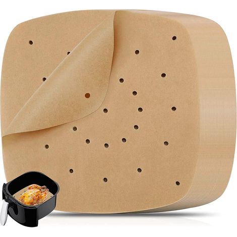 Papier sulfurisé perforé pour friteuse à air chaud, paquet de 100, blanc, 20 cm (1/5)