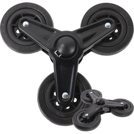 Roulettes de rechange pour monte-escaliers (lot de 2) pour chariots à linge et à provisions pliables et roulants (noir) (1/5)