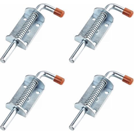 Lot de 4 accessoires de modification de remorque pour fermeture éclair - Poignée de remorque épaisse de 10 mm - Boucle à ressort - Serrure de remorque UTV (Argent, taille unique) (1/5)