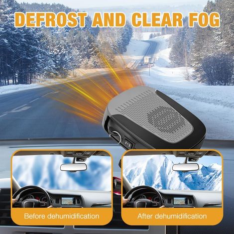 Riscaldatore portatile per auto da 12 V, sbrinatore e sbrinatore per parabrezza per riscaldamento e raffreddamento rapidi, sbrinatore per ventola di riscaldamento, sbrinatore per parabrezza, riscaldat (1/4)
